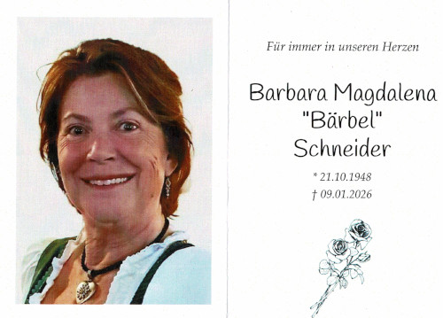 Sterbebild Barbara Schneider i